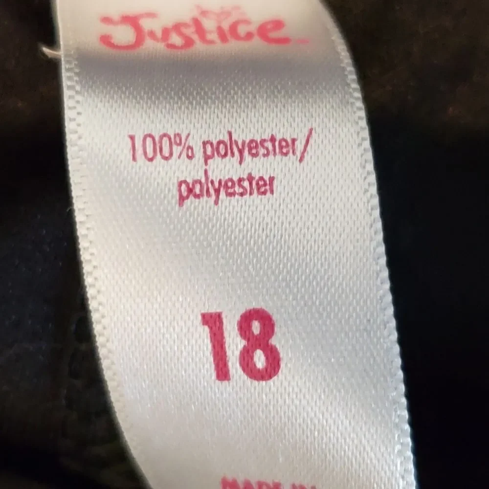 Justice Black Lined Skirt